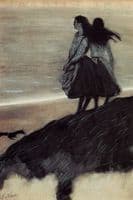 Two Girls by the Shore