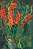 Red Gladioluses
