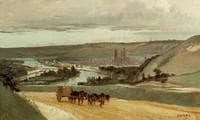 Rouen Seen from Hills Overlooking the City