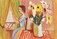 Femme au bouquet