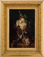 FLOWERS IN VICTORIAN VASE