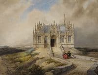 A Couple in Front of a Gothic Building