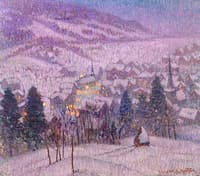 Gstaad, Switzerland at Night