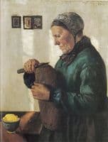 Woman Cutting Bread