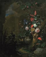 Flowers in a Grotto