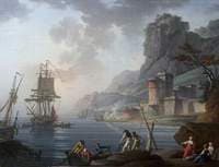 Coastal Scene with Fishermen