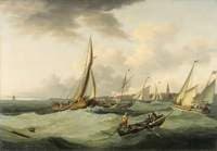 Fishing Boats in a Breeze off Great Yarmouth, Norfolk