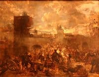 French fury in Antwerp in 1583 (Sketch)