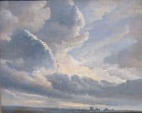 Study of Clouds with a Sunset near Rome