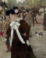 Élégante sur le Boulevard des Italiens, Paris