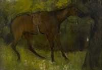 Horse Tied to a Tree