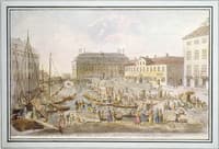 Midsummer celebrations at Munkbron in the Old Town in Stockholm