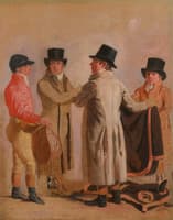 The Jockey Frank Buckle, the Owner-Breeder John Wastell, his Trainer Robert Robson, and a Stable-lad