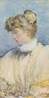 Portrait of a young girl in profile