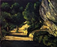 Landscape, Road with Trees in Rocky Mountains