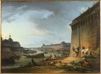 View of Paris from the Embankment beneath the Pont Neuf