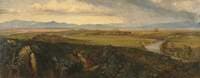 View in the Campagna, Rome (with a River)