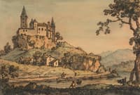 Castle Overlooking a River