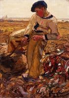 Peasant boy on the field