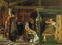 Queen Fredegonda at the death-bed of Bishop Praetextatus