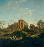 Ruins of Leybourne Castle, Kent, from the South West