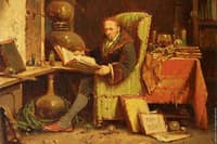 A Scientist Reading In His Laboratory
