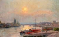 The Seine at Rouen, Sunset