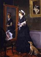 Elegant Woman at a Mirror