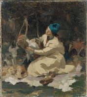 At the Suspended Cradle. Study