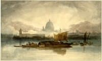 Morning effect on the Thames near St Paul's