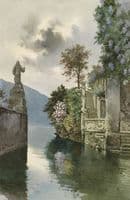 Stone stairs to the lake shore