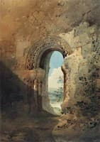 Doorway to the refectory, Kirkham Priory, Yorkshire