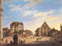 The Old Riding School with the Café Tambosi in 1822