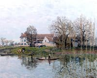 Farm on the Banks of the Seine at Port-Marly