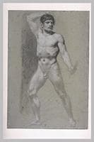 Etude d'homme marchant vers la gauche