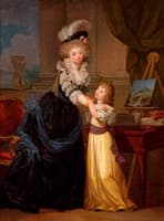 A Young Lady and a Little Girl