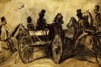 Carriage and Three Gentlemen