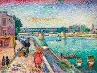 Figures by a Riverside