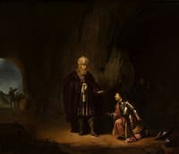 Saul and David in the cave of En-Gedi
