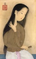 Woman Combing Her Hair