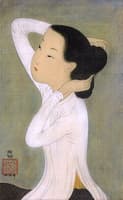 Woman Styling Her Hair