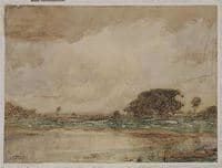 Marsh with Clouds
