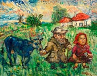 Old Couple with a Cow