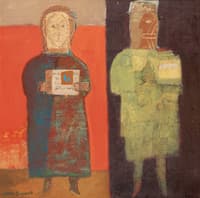 Couple in Blue and Yellow