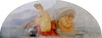 Nereide con delfino e Tritone con le merci