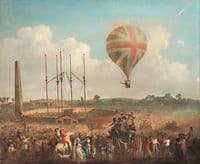 George Biggins rises in the Lunardis Balloon