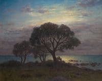Beach view in evening light