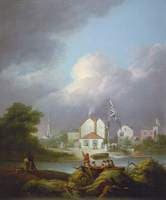 View towards Deptford from across the Ravensbourne, London