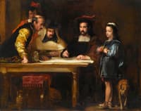 Christopher Columbus in the Convent of La Rábida Explaining His Intended Voyage