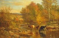 Fall Landscape with Cows